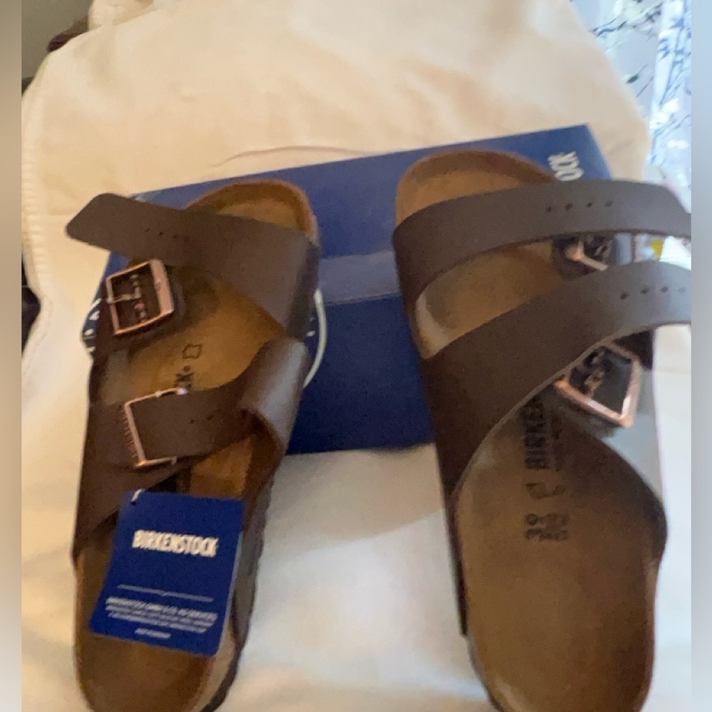 NWT BROWN LEATHER ARIZONA BIRKENSTOCK size 39
